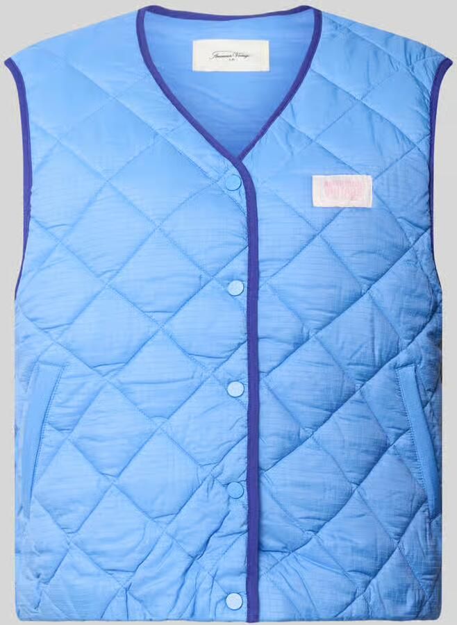 American vintage regular fit bodywarmer in doorgestikt design model 'YUPIBAM'