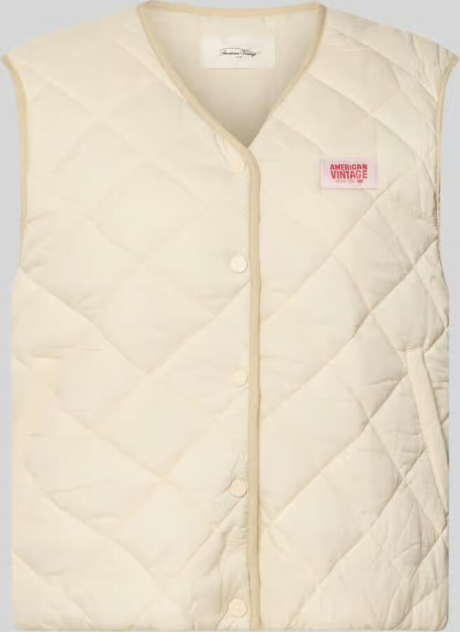 American vintage regular fit bodywarmer in doorgestikt design model 'YUPIBAM'