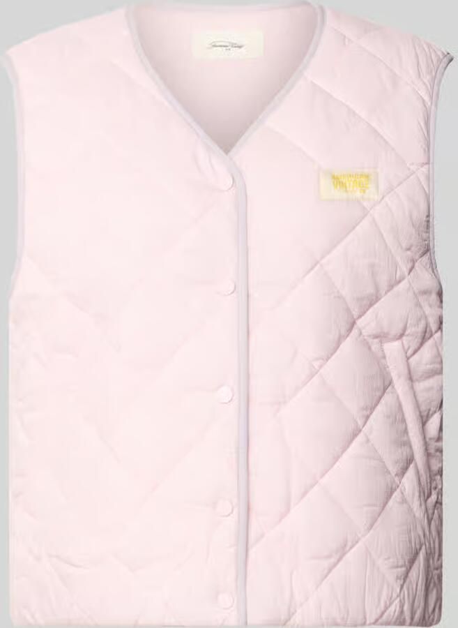 American vintage regular fit bodywarmer in doorgestikt design model 'YUPIBAM'