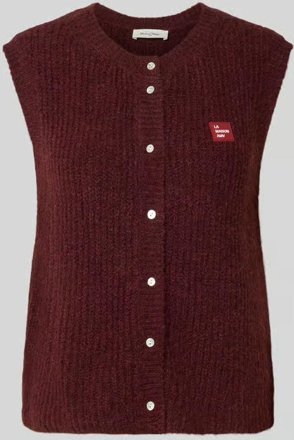 American vintage Regular fit bodywarmer met alpacawol-anteil