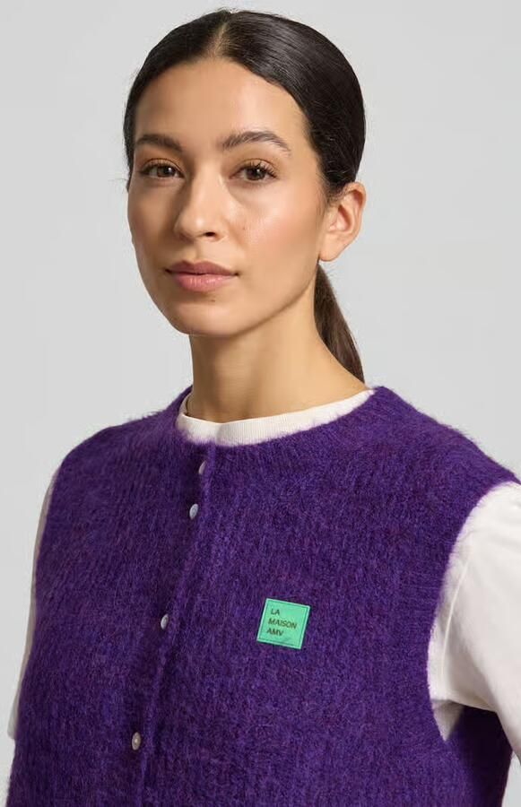 American vintage Regular fit gilet met alpaca en wol - Foto 2