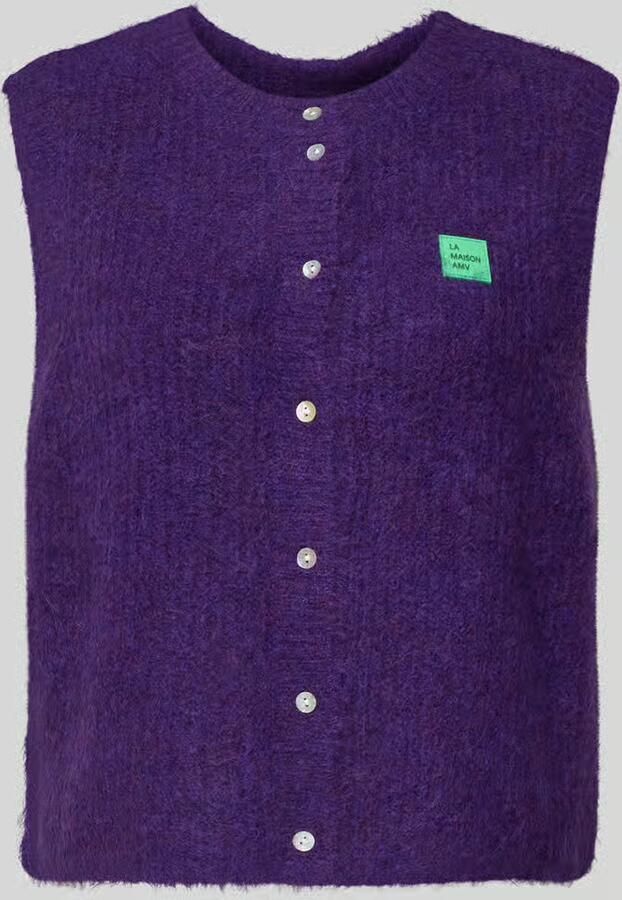 American vintage Regular fit gilet met alpaca en wol