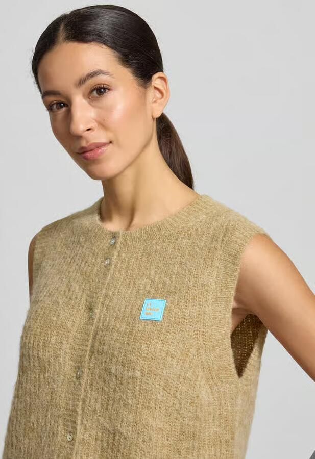 American vintage Regular fit gilet met alpaca en wol - Foto 2