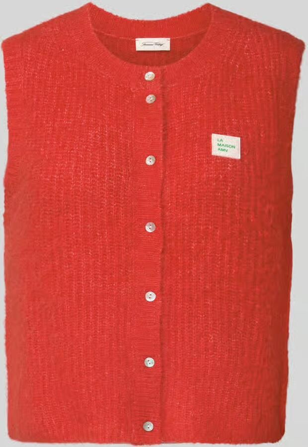 American vintage Regular fit gilet met alpaca en wol