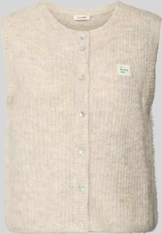 American vintage Regular fit gilet met alpaca en wol