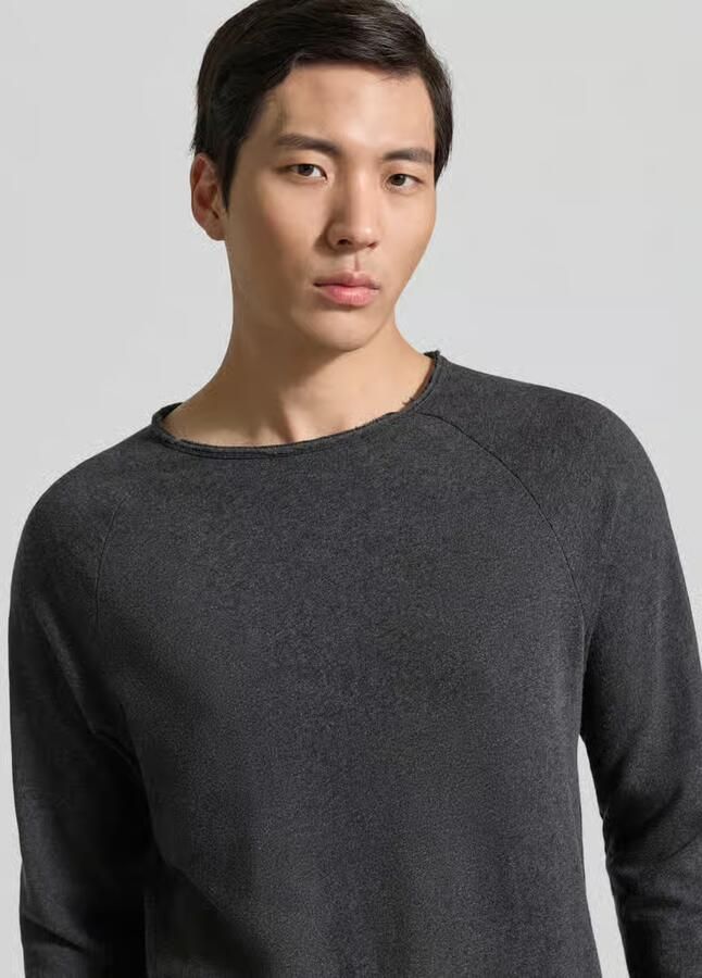 American vintage regular fit pullover met ronde hals model 'Sonoma'