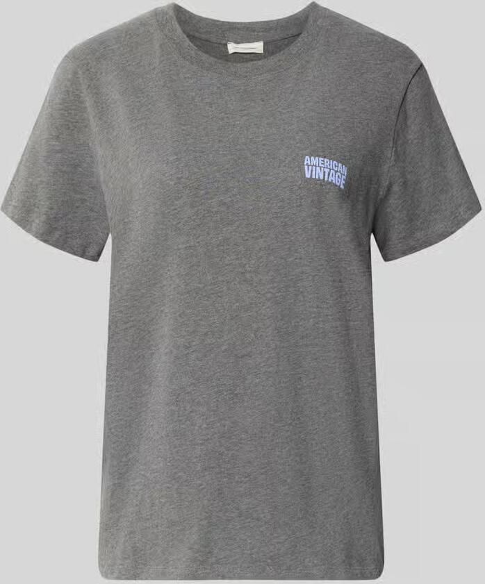 American vintage regular fit T-shirt van zuiver katoen model 'BOW'