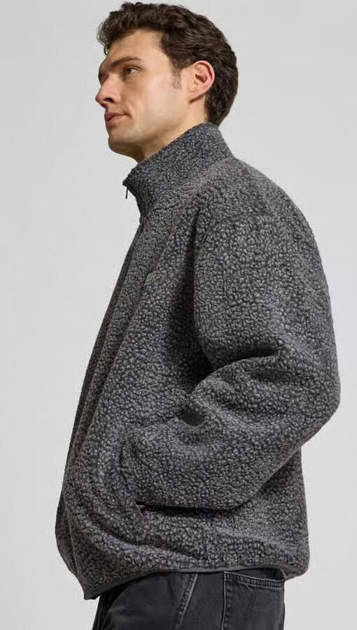 American vintage regular fit teddyjack met logopatch