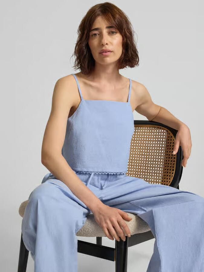 American vintage regular fit top met kant model 'Feoly' - Foto 2