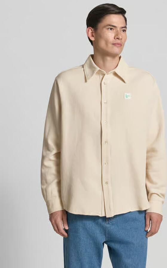 American vintage regular fit vrijetijdsoverhemd met labelpatch - Foto 3