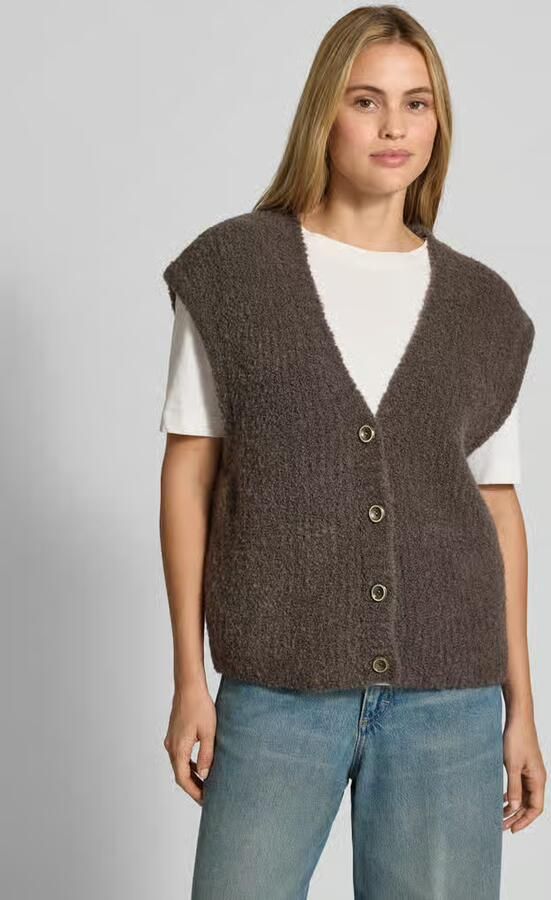 American vintage relaxed fit bodywarmer met alpacawol-aandeel model 'Zolly' - Foto 2