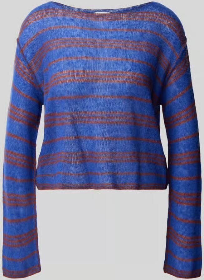 American vintage relaxed fit brei-trui van lyocellmix model 'BODYROW'