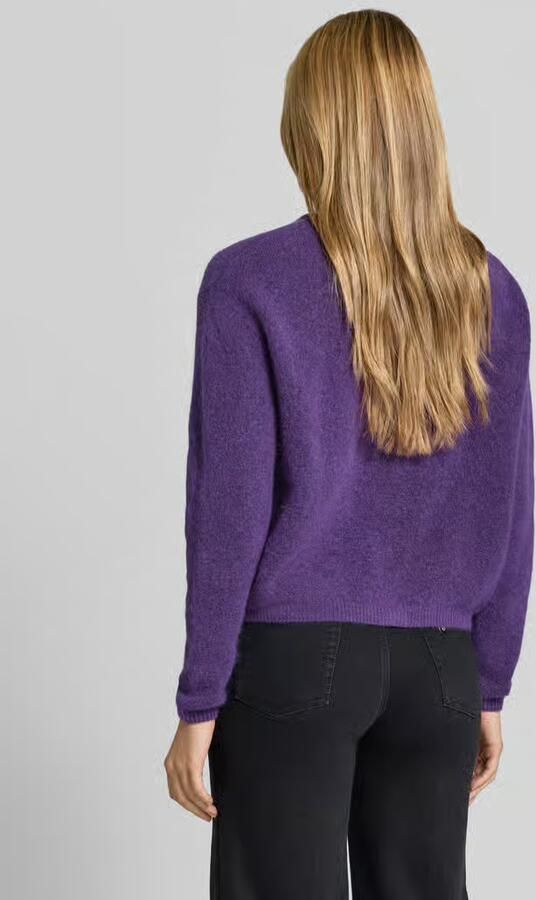 American vintage relaxed fit gebreid jack van wolmix met aandeel linnen