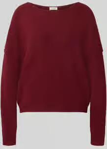 American vintage relaxed fit gebreide pullover van materiaalmix met linnengehalte