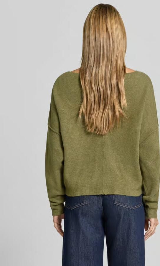 American vintage relaxed fit gebreide pullover van materiaalmix met linnengehalte - Foto 3