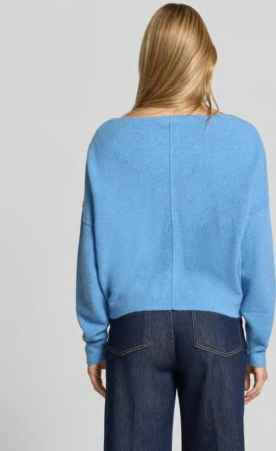 American vintage relaxed fit gebreide pullover van materiaalmix met linnengehalte - Foto 3
