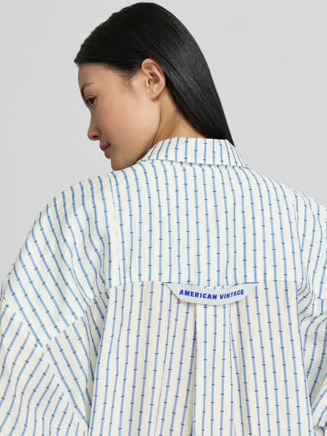 American vintage relaxed fit overhemdblouse van lyocellmix model 'ZIVOW'
