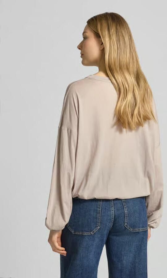 American vintage relaxed fit shirt met lange mouwen met elastische boorden model 'Laloom - Foto 3