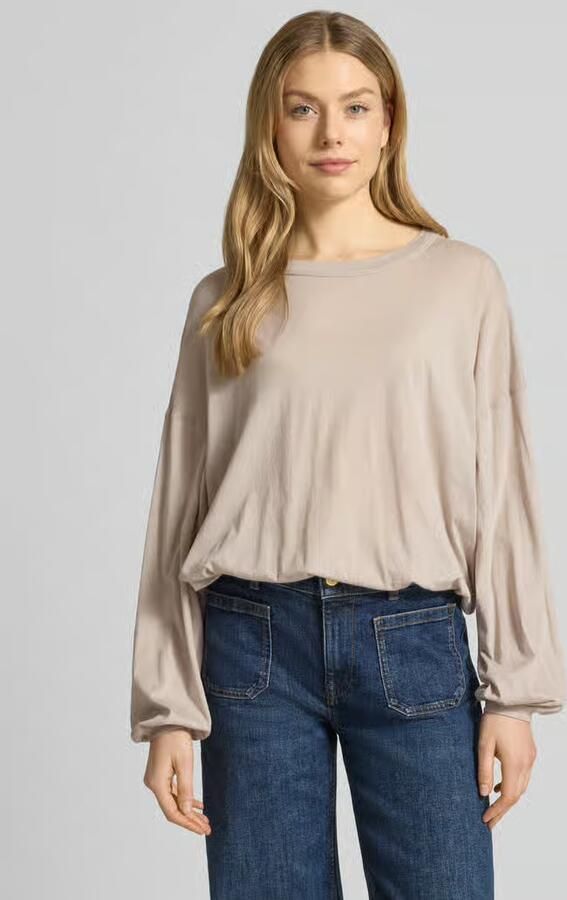 American vintage relaxed fit shirt met lange mouwen met elastische boorden model 'Laloom - Foto 2