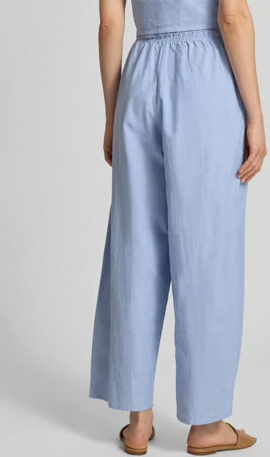 American vintage Stoffen broek met elastische band en tunnelkoord model 'FEOLY' - Foto 3