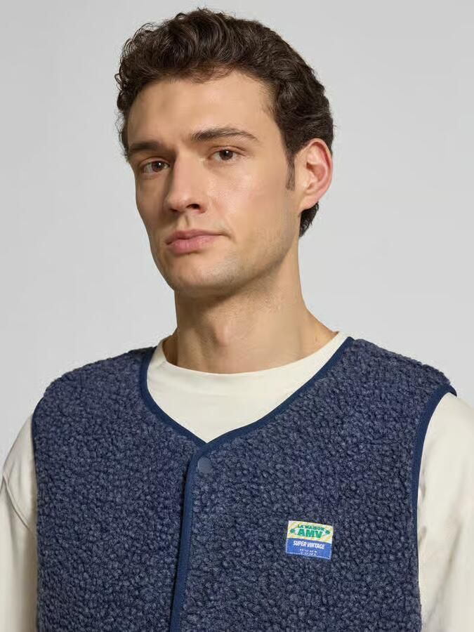 American vintage straight fit bodywarmer met logo-patch model 'Hoktown'