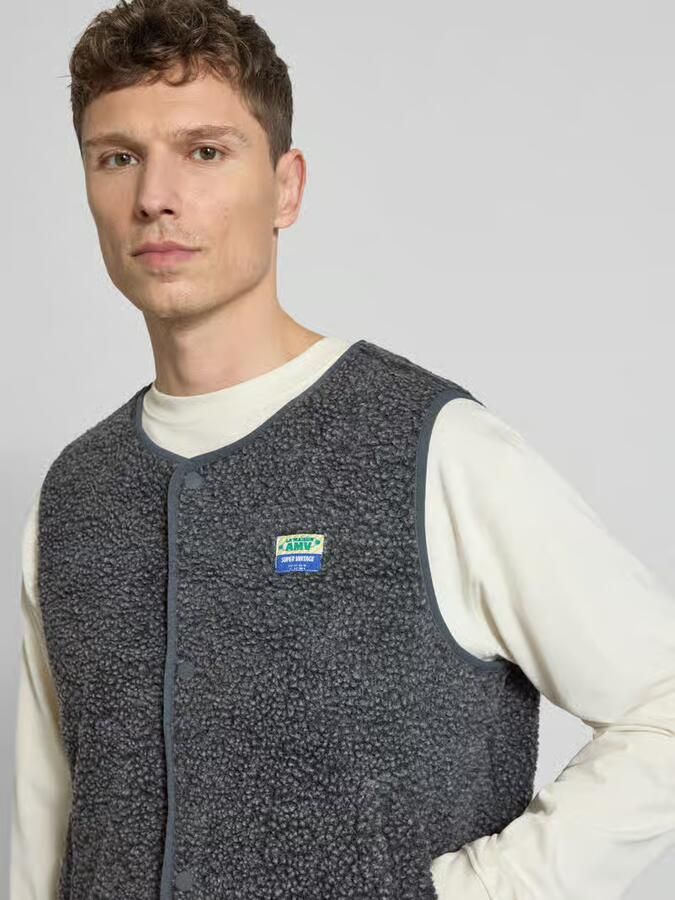 American vintage straight fit bodywarmer met logo-patch model 'Hoktown'