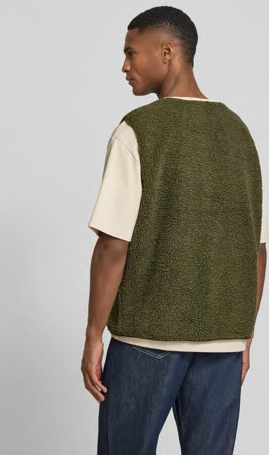 American vintage straight fit bodywarmer met logo-patch model 'Hoktown'