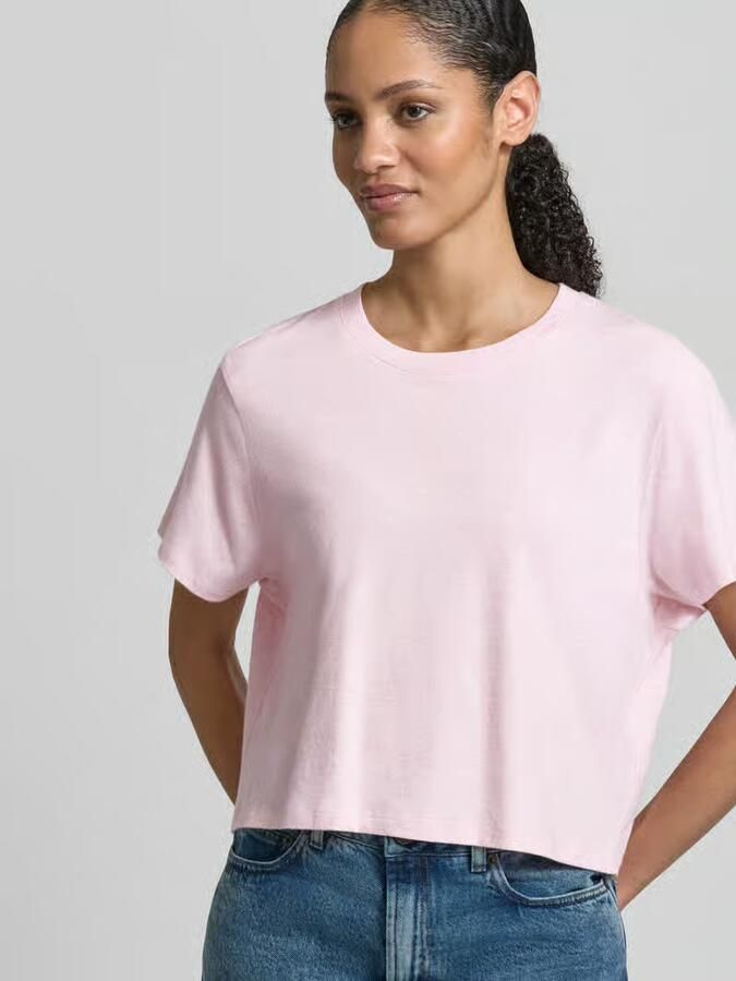 American vintage T-shirt met geribde ronde hals - Foto 2