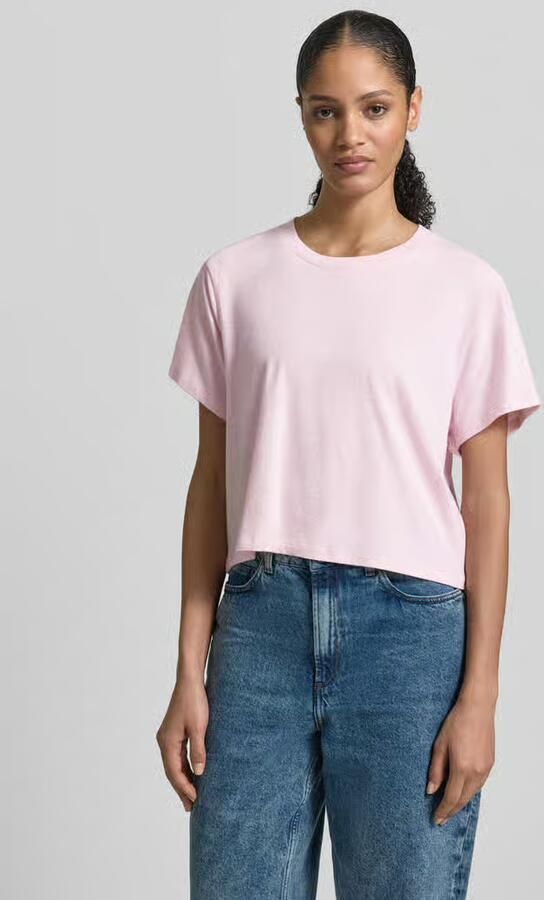 American vintage T-shirt met geribde ronde hals - Foto 3