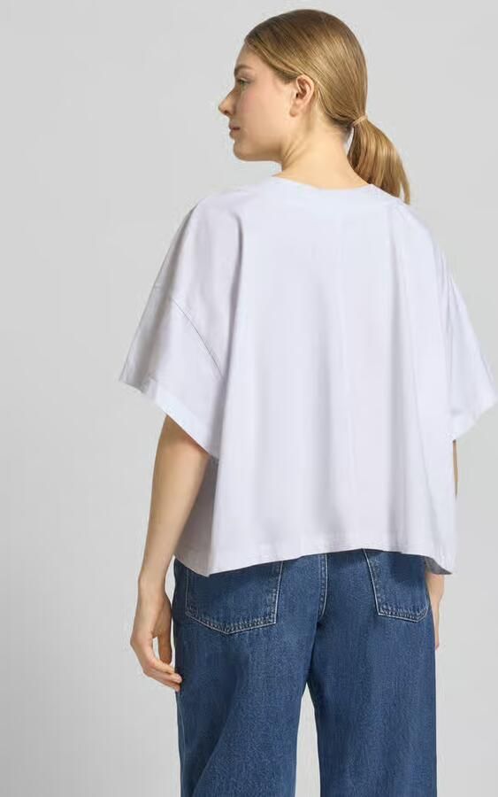 American vintage T-shirt met overgesneden schouders model 'GIXY'