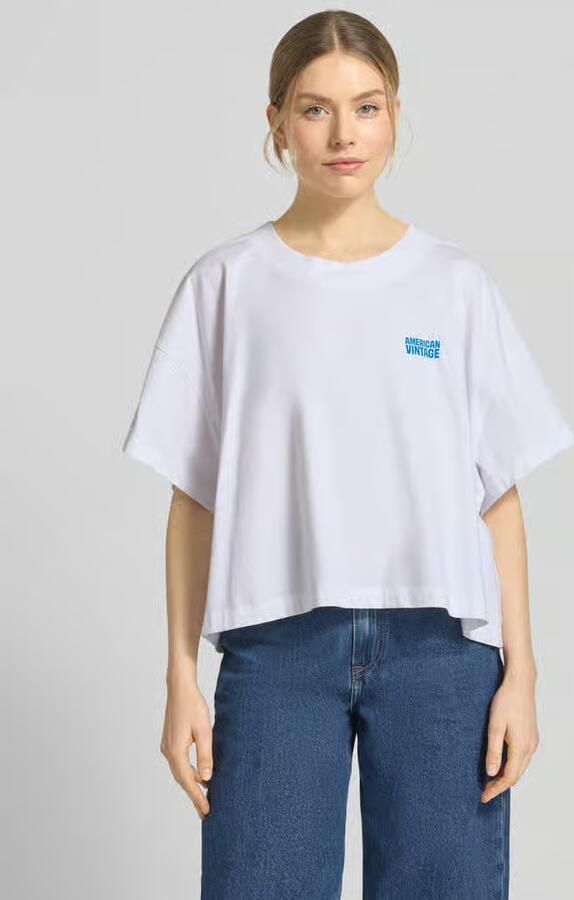 American vintage T-shirt met overgesneden schouders model 'GIXY' - Foto 3