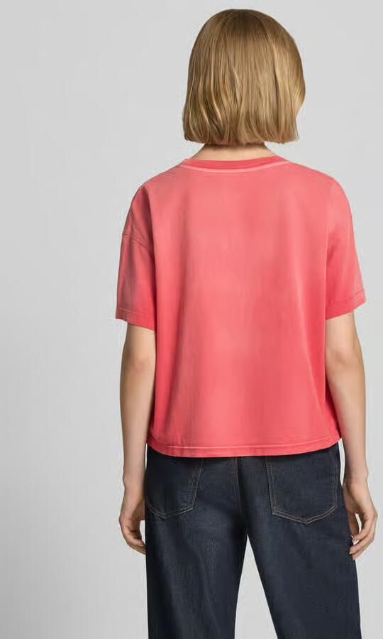 American vintage T-shirt met ronde hals model 'AFOMA'
