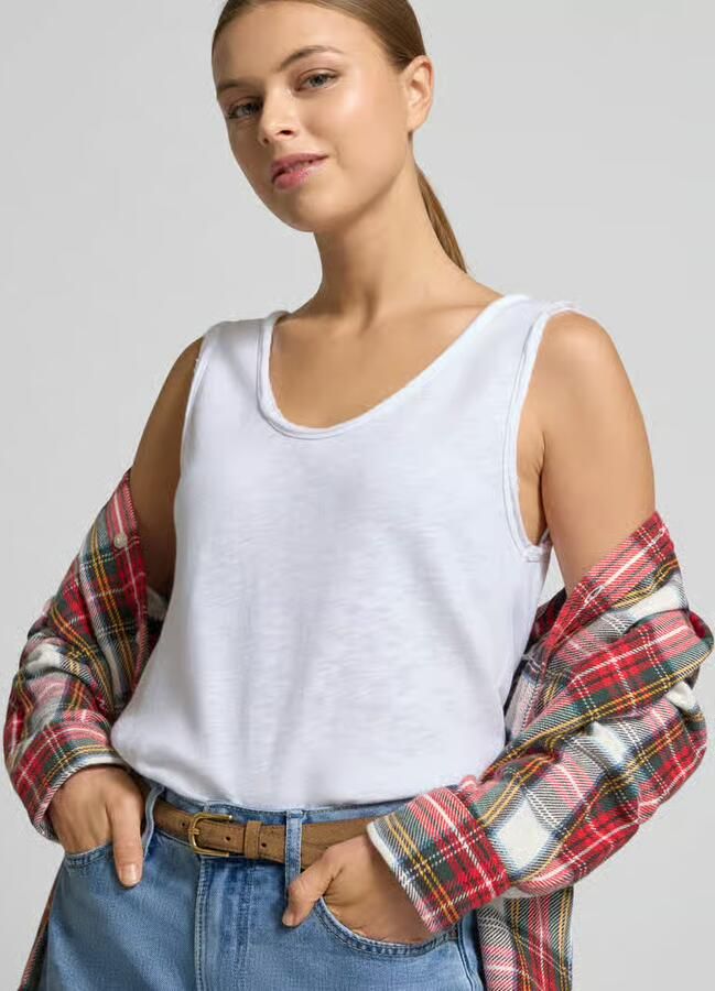 American vintage Tanktop met boothals model 'SONOMA' - Foto 2