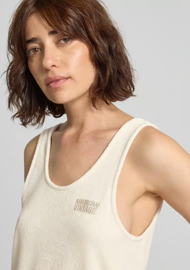 American vintage Top van badstof met labelstitching model 'FUXOW' - Foto 2