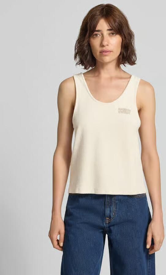 American vintage Top van badstof met labelstitching model 'FUXOW' - Foto 2