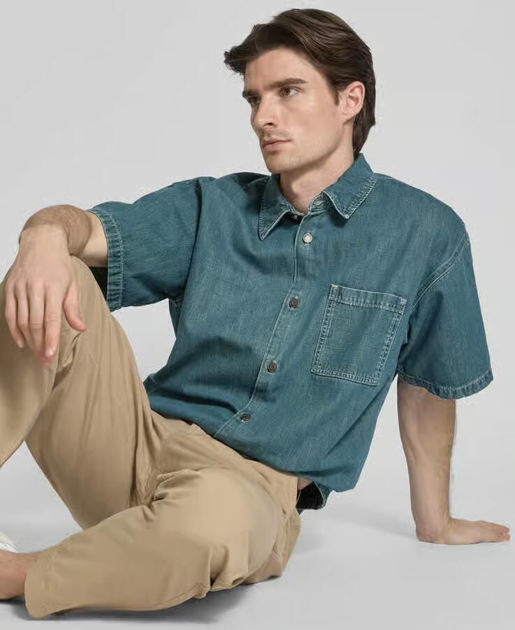 American vintage Vrijetijdsoverhemd in denimlook model 'OZYR'