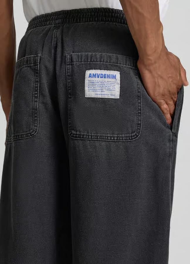 American vintage wide fit jeans met elastische band model 'Jazy'