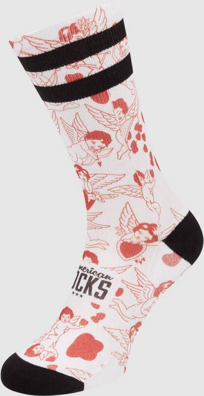 American Socks Sokken met all-over motief model 'Valentine'