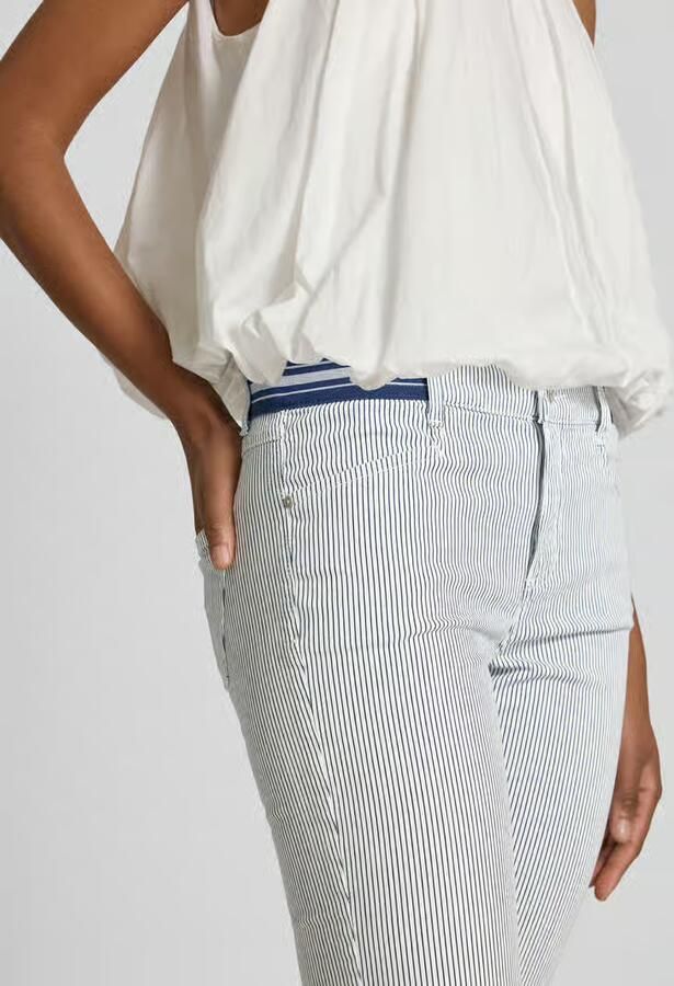 Angels Slim fit capribroek met elastische band model 'Ana'