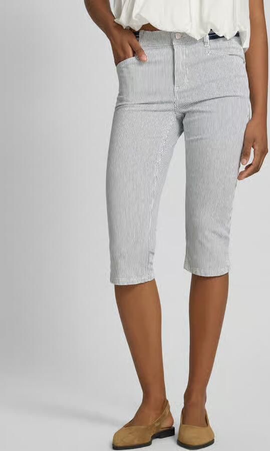 Angels Slim fit capribroek met elastische band model 'Ana' - Foto 3