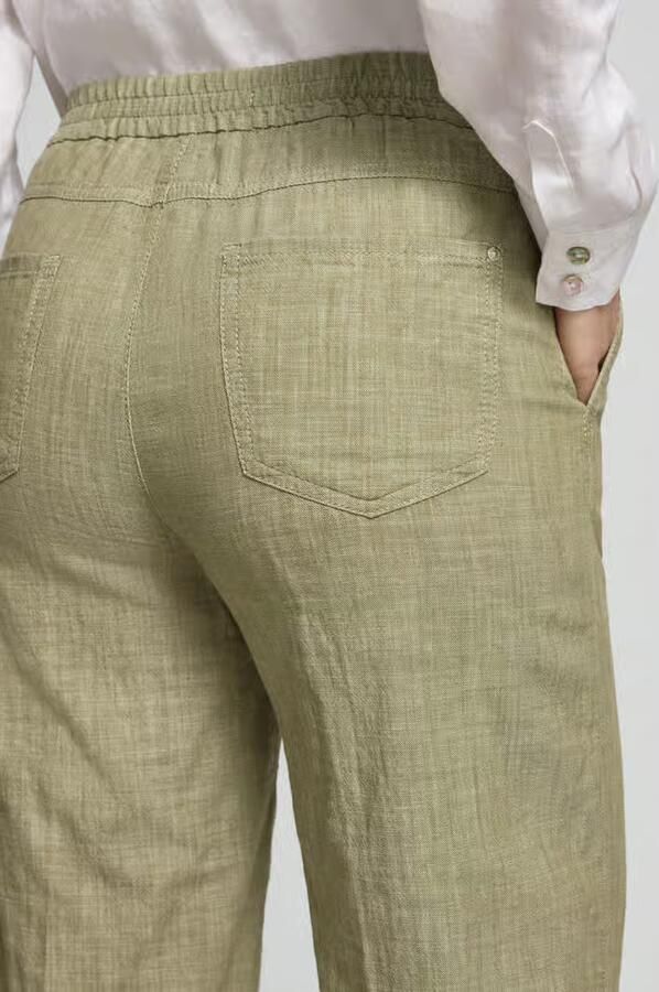 Angels Straight leg stoffen broek met elastische band model 'Linn'
