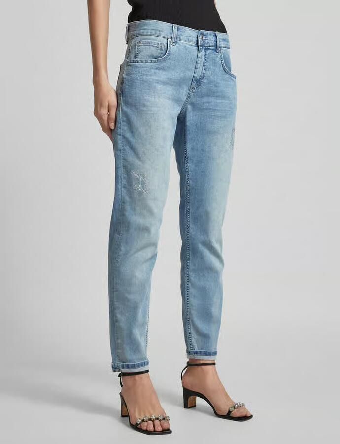 Angels Boyfriend jeans in destroyed-look met siersteentjes - Foto 2