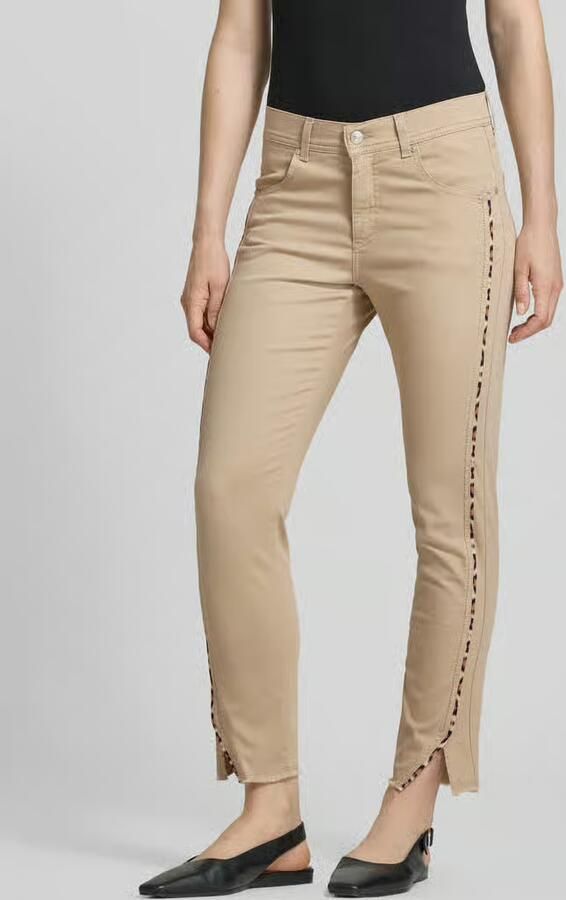 Angels Slim fit broek met contrastpaspels model 'Ornella' - Foto 2
