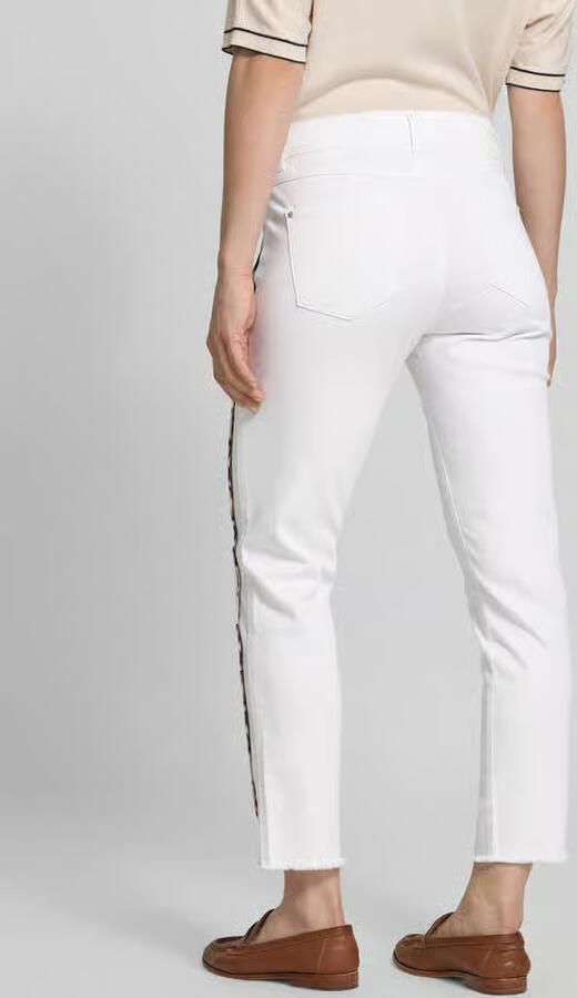 Angels Slim fit broek met contrastpaspels model 'Ornella'