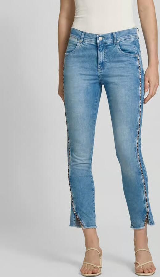 Angels Slim fit broek met contrastpaspels model 'Ornella' - Foto 2