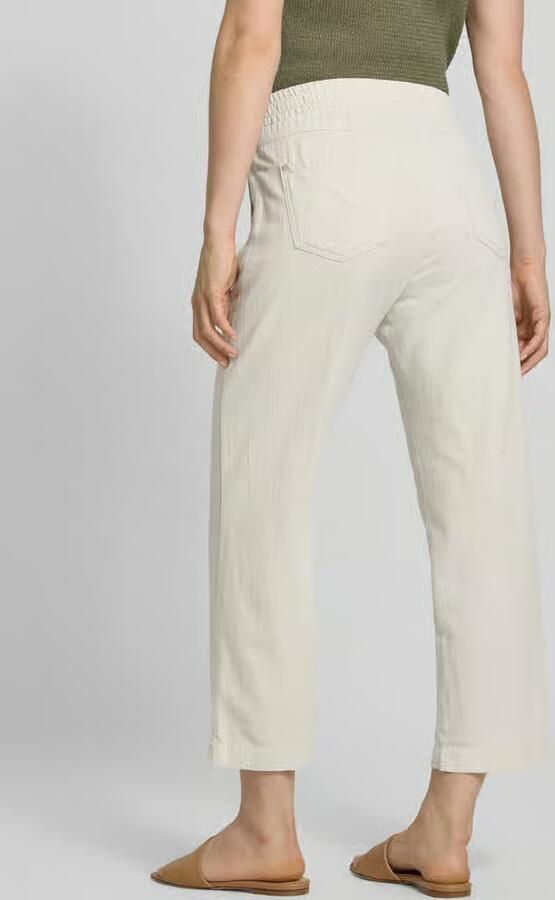 Angels Straight leg stoffen broek met elastische band model 'Linn'