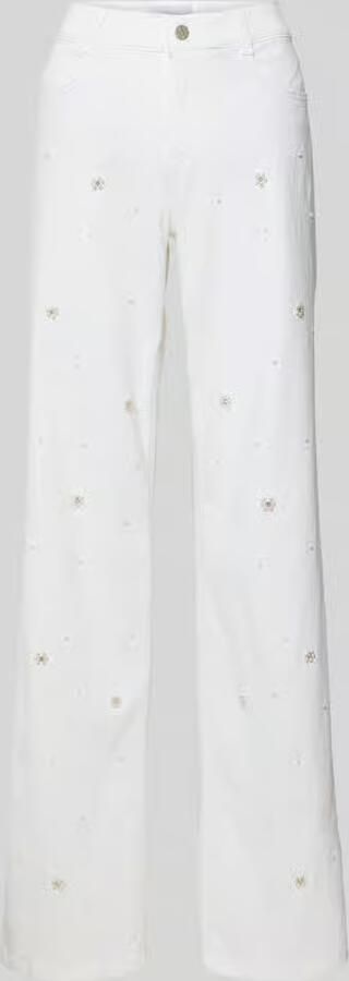 ANGELS Wide fit jeans met parel- en strassteendecoratie - Foto 2