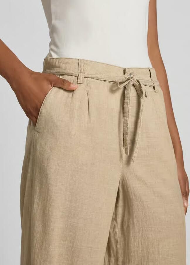 ANGELS wide fit stoffen broek met persplooien model 'Livia'