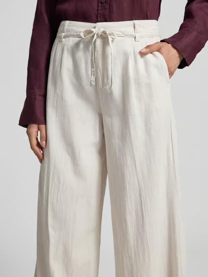 ANGELS wide fit stoffen broek met persplooien model 'Livia'