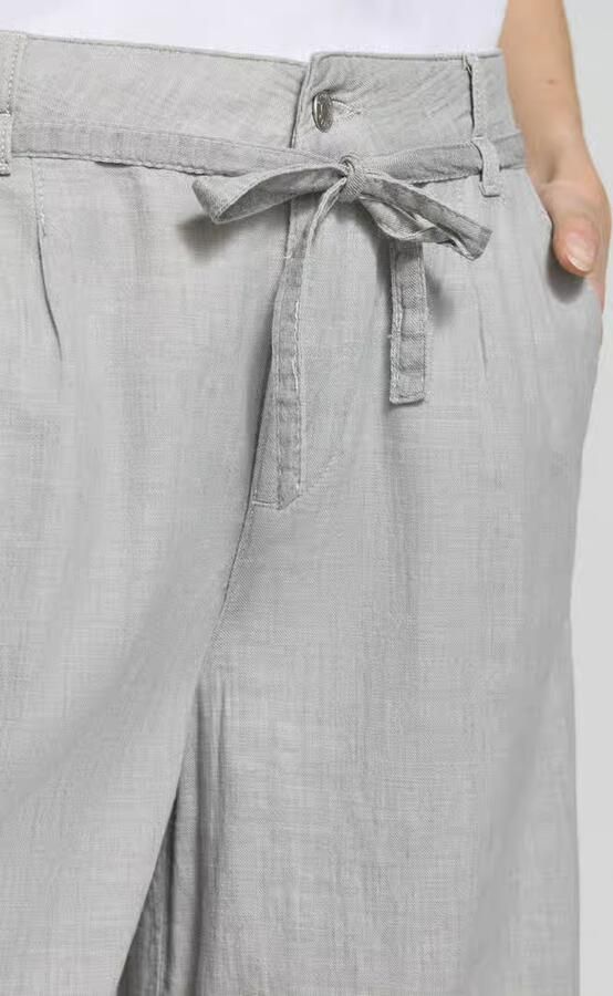 ANGELS wide fit stoffen broek met persplooien model 'Livia'
